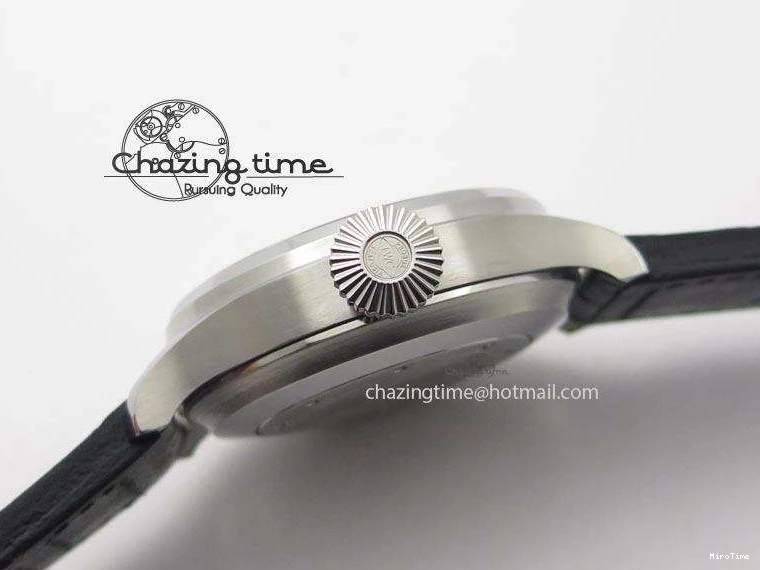 MIROTIME 0318 TimelessDesign Big Pilot Real PR IW500906 ZF 1:1 Best Edition Silver Dial On Black Leather Strap A 7285